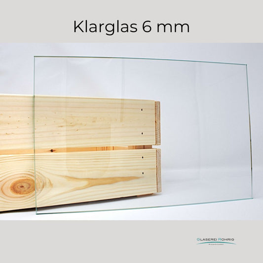 Klarglas 6 mm - (133,64 EUR/qm)